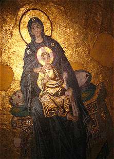 Madonna in de Hagias Sophia in Istanboel