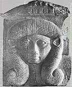 Hathor met typisch hathorkapsel en koeieoren