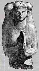 Tempelmeisje van Astarte met haar handtrommel