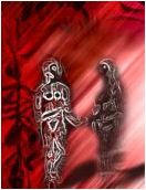 Adam en Eva, schematisch uitgebeeld op islamitische website