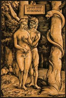 Adam en Eva van Hans Baldung