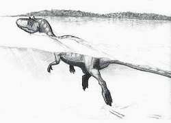 zwemmende dinosaurus