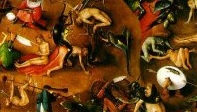 Fragment van Het laatste Oordeel van Jeroen Bosch; middeleeuws concept van eeuwige straf.